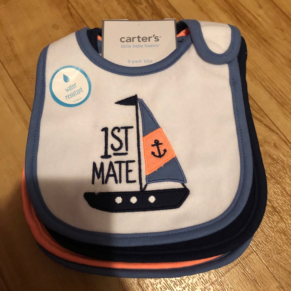 NWT Carter Baby Bibs (Set of 4)